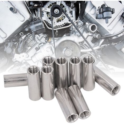 Jeu de 10 écrous de raccordement cylindriques à filetage interne M81,25-12-L35mm (1/5)
