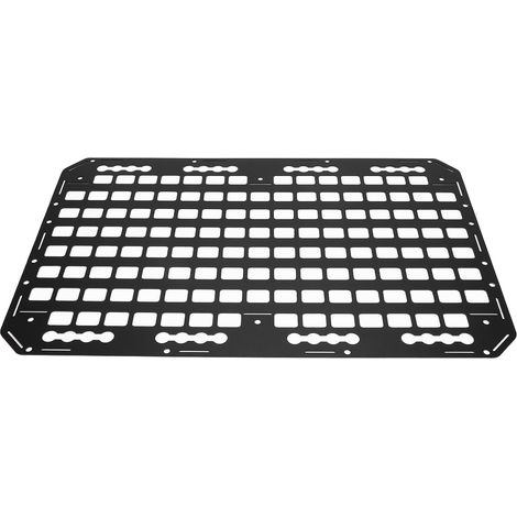Panneau Molle pour Lit de Camion, Support Multifonctionnel en Aluminium pour Rangement de Marchandises sur Rail en L avec Plusieurs Trous pour Outils, Compatible avec Les SUV, Les (1/5)