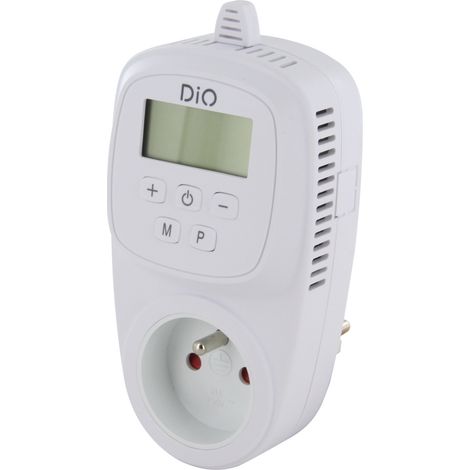 Dio Connected Home – Prise connectée thermostatique 3680W – 16A – Wi-Fi 2.4 GHz – Commande vocale Alexa et Google Home – Pour chauffage et climatisation (1/5)