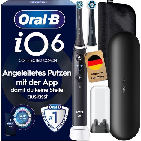 Oral-B iO Series 6, Black Lava Luxe Edition Elektrische Zahnbürste