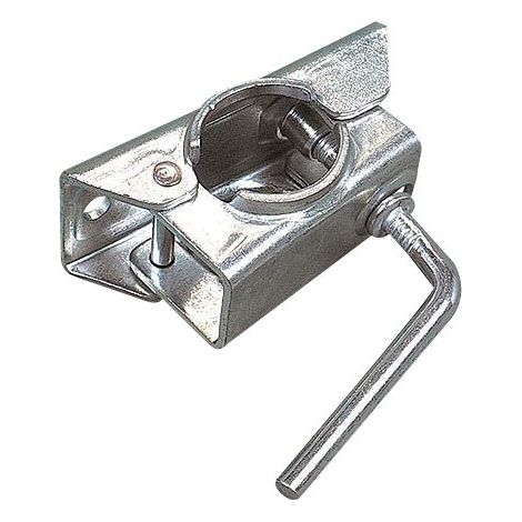 Maxter – Collier roue jockey 48 mm – Fixation à boulonner avec 2 trous Ø 10 mm – Entraxe 105 mm – Poignée de blocage pour remorque