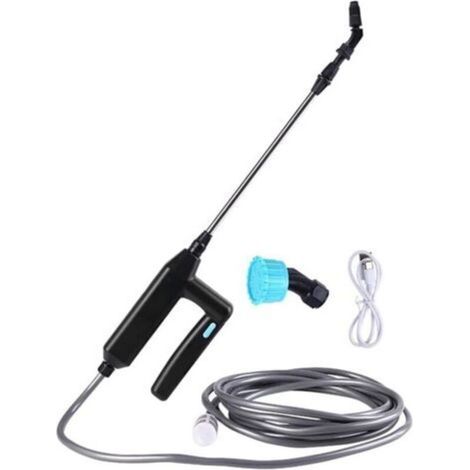 Pulvérisateur électrique, Lance Telescopique Pulverisateur Electrique Toiture, USB Rechargeable Pulvérisateur Jardin, Portable Pulvérisateur Jardin avec Buses et 2/3/5/8 M de Tuyau (B,5 M Tuyau) (1/5)