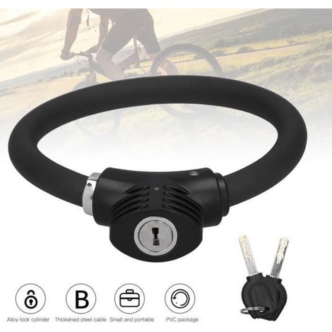 Cadenas de vélo Mini Anneau de Verrouillage de Vélo Câble Antivol de Vélo Réfléchissant Accessoire de Vélo en Alliage de (1/4)