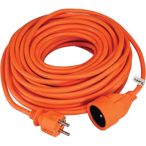 VERLÄNGERUNGSKABEL - 20 m - ORANGE - 3G1.5 - STECKER-TYP E (FRANZÖSISCHES SYSTEM) (1/5)