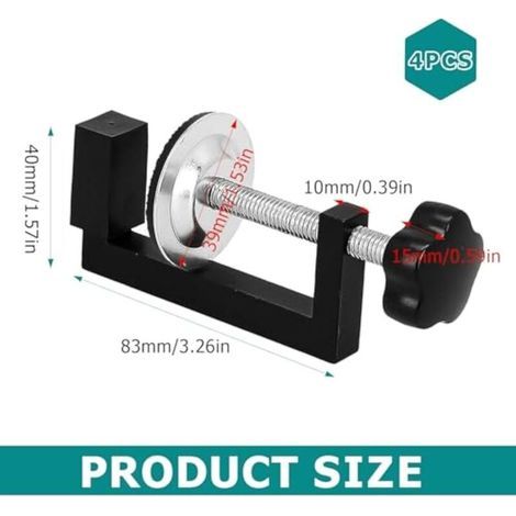 4 Pièces Serre-Joints à Vis Réglables 10-57 mm, Compacts et Robustes pour Menuiserie, Soudage et Assemblage de Bois (1/5)