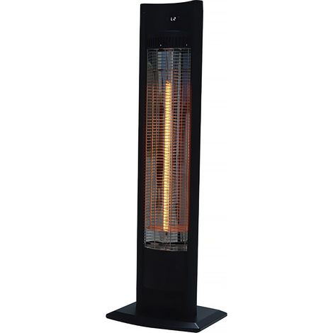 Riscaldatore elettrico radiante "Tornado" - 2000W - Nero