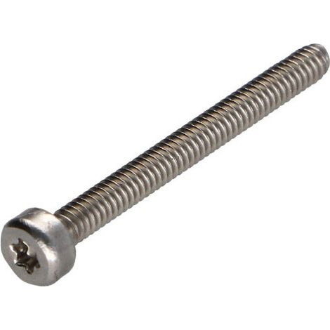 Vis métaux Tête cylindrique TC TORX T8 Inox A2 M2.5X20 Filetée sur 17.5 microvis-10 pièces