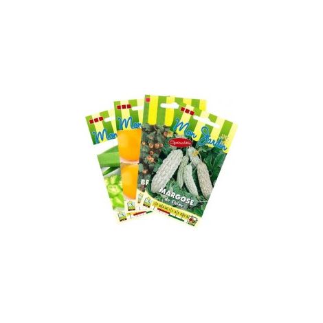 Lot de fruits et légumes exotiques (4 sachets de graines à semer) - 6,7g