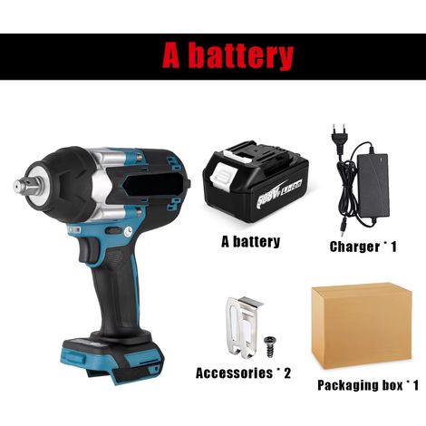 Clé à chocs Makita couple 1800 Nm – Sans balais – 1/2" – Li-ion 18V – Livrée avec 1 batterie (1/5)