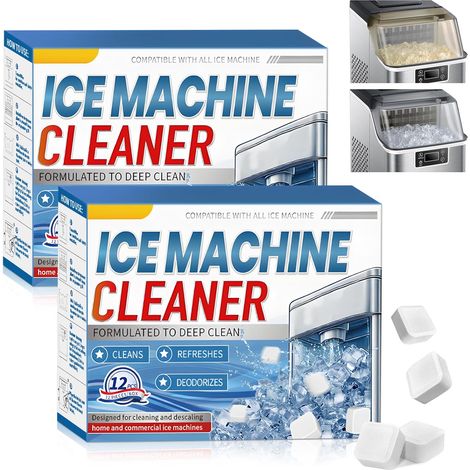 Lot De 24 Nettoyants pour Machine à Glaçons, Tablettes de Nettoyage Très Efficaces pour Machines à Glaçons, Prolongez la Durée de Vie de Votre Sorbetière (1/5)