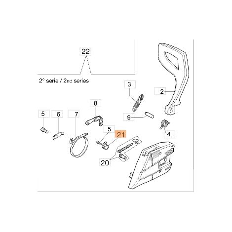 Funda para motosierra modelos 937 941C GS37 GS371 ORIGINAL EMAK 50170044R