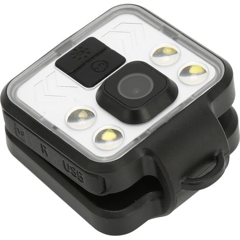 Mini Caméra Extérieure HD 1080P avec Vision Nocturne, 4 Lumières Puissantes et Étanche IP65 - Noir