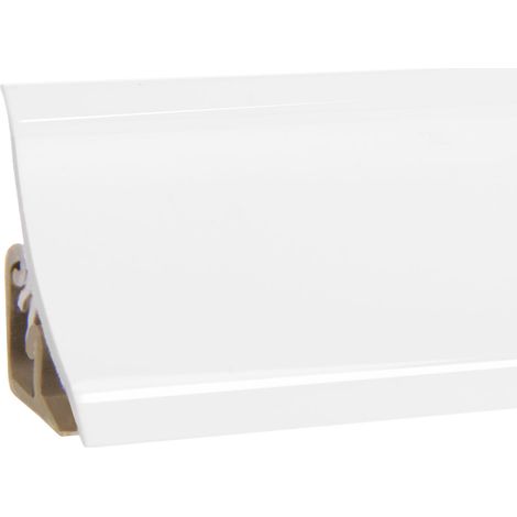 Plinthe de finition de cuisine – Profil d’étanchéité en PVC blanc 23x23mm – Longueur 150 cm – Résistant à l'humidité et aux moisissures – Holzbrink