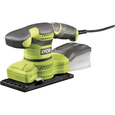 RYOBI - Vibrationsschleifer 1/3 Blatt 200 W - 12.000 osz/min - Absaugsystem - Behälter + 20 Schleifmittel - RSS200-GA20