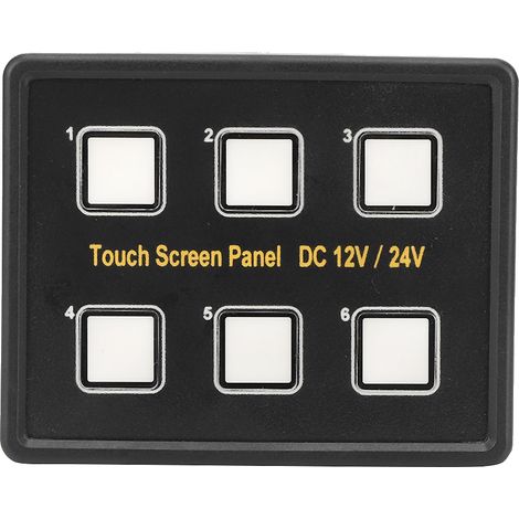 Interrupteur intelligent à capteur de commande pour camping-car, voiture, bus, bateau, yacht, 6 positions avec voyant lumineux, 12-24 V CC (1/5)