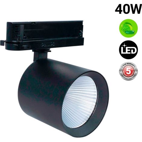 Proyector LED Para Carril Trifásico 40W - Verdulerías - Driver - Negro (1/5)