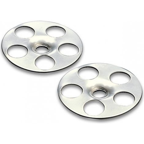 Jackon Rondelle di fissaggio zincate Diametro 36 mm, perforate, 1 scatola da 10 blister, (20 rondelle per blister) (4501711)