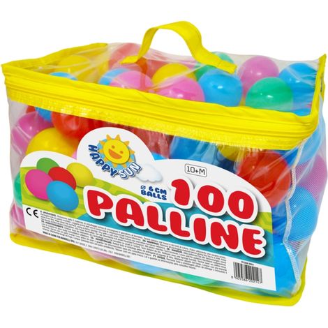 100 Palline Colorate in Plastica per Bambini Casette Gonfiabili Piscina Morbide (1/4)
