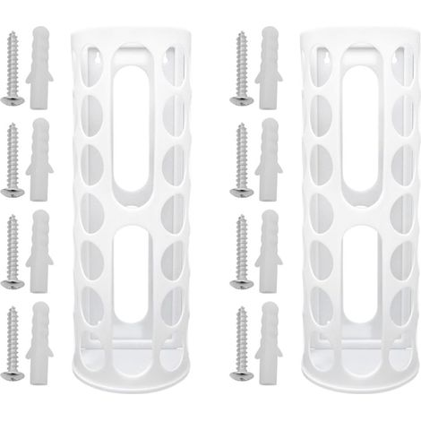 Support mural en plastique blanc pour rouleaux de vinyle, 2 (1/5)