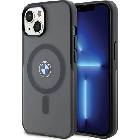 Custodia rigida nera/nera per iPhone 15 Plus / 14 Plus da 6,7 pollici con logo IML e MagSafe (modello BMW BMHMP15MDSLK). (1/5)
