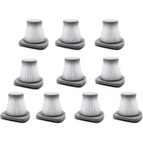 Lot de 10 filtres HEPA pour aspirateur à main, compatibles avec les modèles SC861 et SC861A. (1/4)