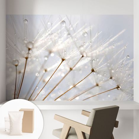 Carta Da Parati Non Tessuto - Decorazione Da Muro - Traspirante - Con Motivo - Per Camera Da Letto Cucina Tarassaco rosa 104x70 cm (1/5)