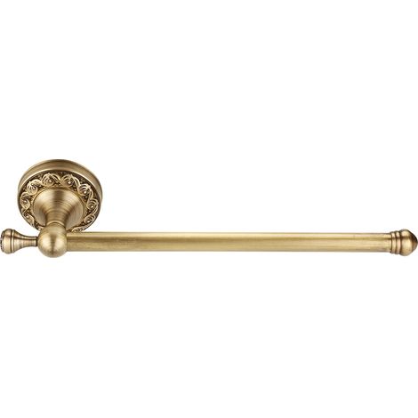 Porte-serviettes de salle de bain en laiton antique, barre simple, étagère murale pour vêtements (1/5)