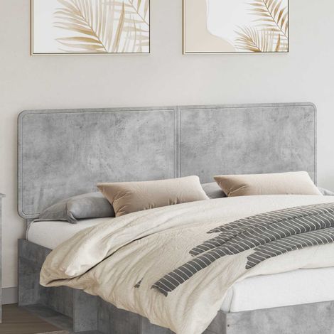 vidaXL Tête de lit Gris béton Bois d'ingénierie (1/5)