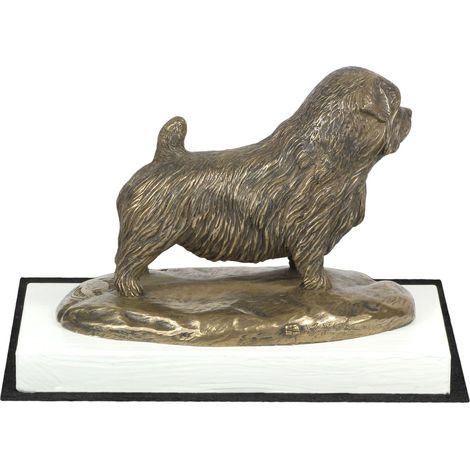 Norfolk Terrier - estatuilla de perro, figura sobre una base blanca, trofeo para una exposición canina de Art-Dog (1/5)