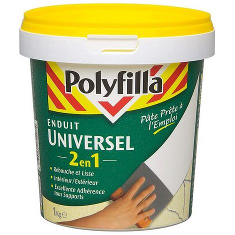 Universeller Spachtel - Ausbessern und Glätten - Innen und Außen - 1kg - Polyfilla