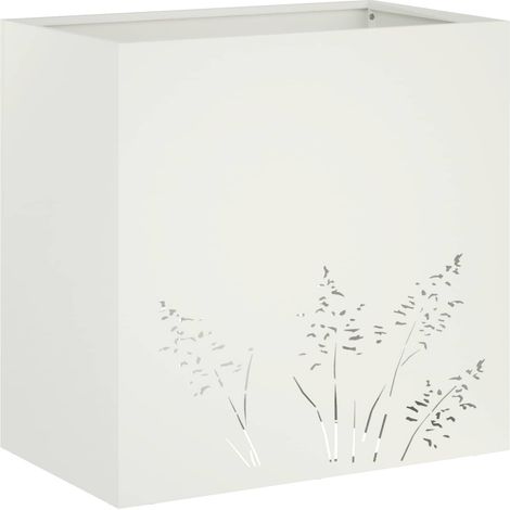 Macetero de Jardín Blanco 50 x 30 x 49 cm vidaXL (1/5)