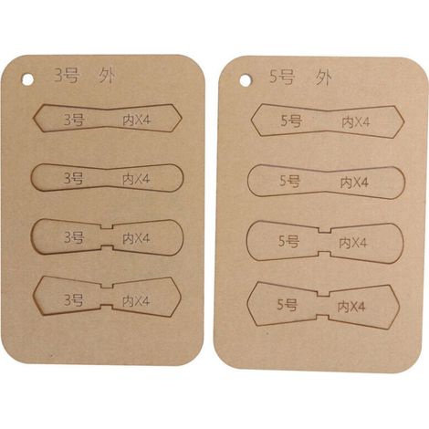 10 Pièces Modèles en Cuir Acrylique pour DIY, Tabs de Tirage Anneau D pour Fermeture Éclair, Outils de Stencil pour Artisanat (1/5)