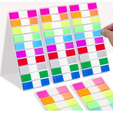 1000 fogli di linguette adesive, segnalibri Post-it, piccole linguette trasparenti riscrivibili per cancelleria, studio, estetica, ufficio, 10 colori (1/5)