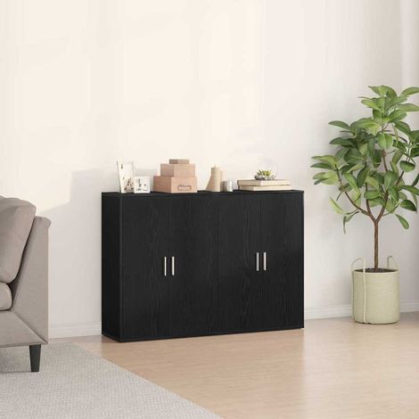 Sideboard 2 pcs Schwarz Eichen-Optik 60 x 31 x 84 cm