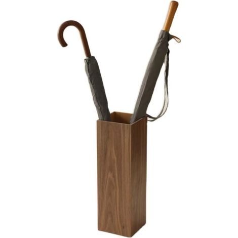 Porte-Parapluie en Bois de Style Minimaliste 49 x 17 x 17 cm en Bois MDF Beige Clair (1/5)