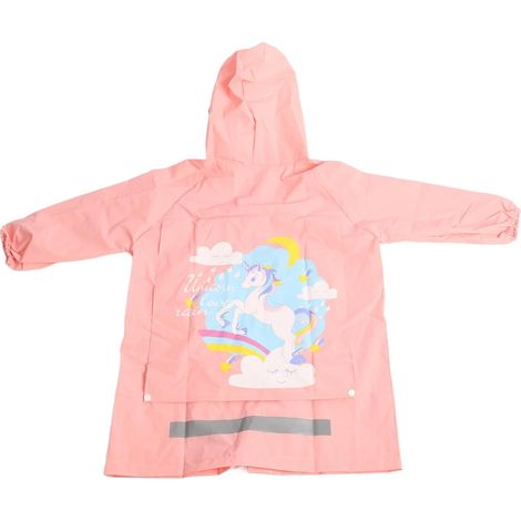 Ponchos de Pluie pour Enfants, Imperméable EVA pour Enfants avec Manches à Capuche et Housse de Sac d'école, Couverture Complète du Corps, Bouton-pression, Veste de Pluie pour pour Garçons (1/5)