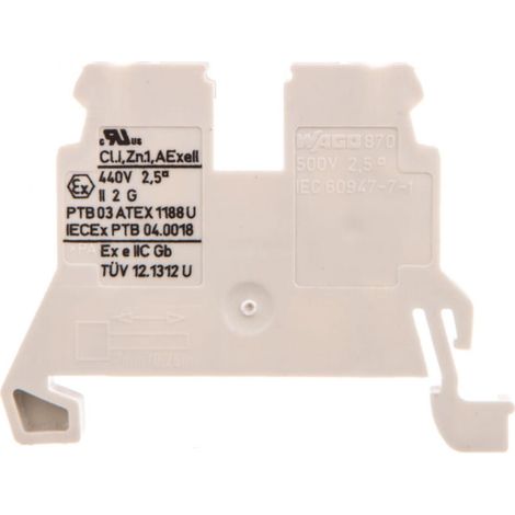 2-adriger Sammelschienenverbinder 2,5 mm² Ex hellgrau 870-909