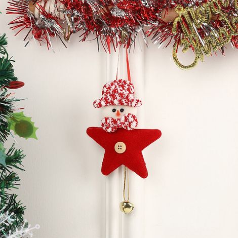 Cloche De Noël - Décoration Pour Arbre De Noël En Tissu - Son Mélodieux - Rouge - 22 x 10 cm - 1 Pièce (1/5)