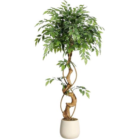 Albero di ficus artificiale, design personalizzabile, manutenzione minima, 120 cm (1/2)