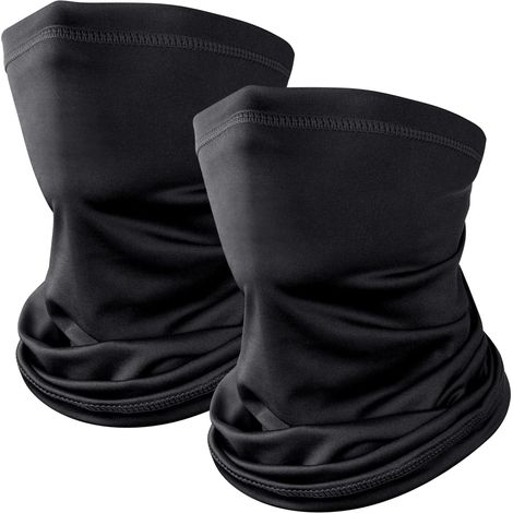 2 Pièces Cache Cou Elastique pour Homme et Femme, Tour de Cou Coupe-Vent et Respirant Snood à Séchage Rapide pour Moto, Cyclisme, Ski, Randonnée, Course à Pied (1/5)