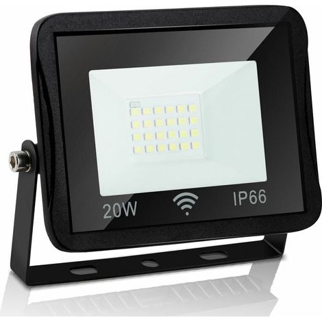 Foco LED Hengda para exteriores con sensor de movimiento, 20 W, luces LED para exteriores, luces con sensor Superhell, color blanco cálido, IP66, resistente al agua, para exteriores, almacén Gang Sul  (1/5)
