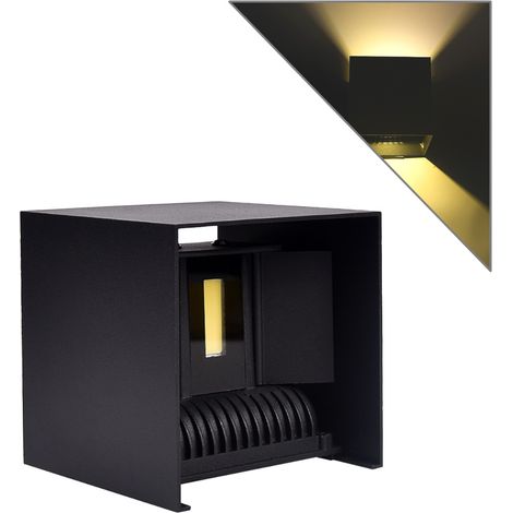 APPLIQUE LED MODERNO A FORMA DI CUBO 20W CON DOPPIA EMISSIONE LUMINOSA - PER INTERNI ED ESTERNI IDEALE PER PARETI DI CASE UFFICI HOTEL E NEGOZI (1/5)