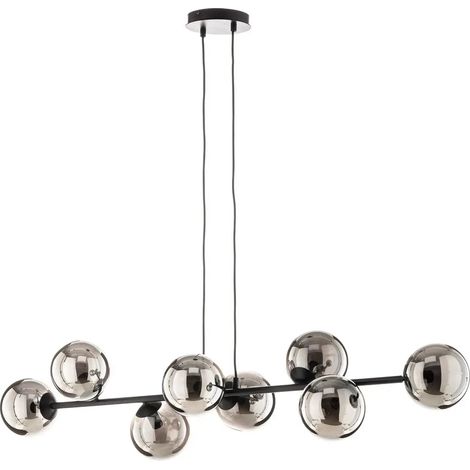 [GEBRAUCHT] B-Ware Glassy Pendelleuchte Hängeleuchte Lampe Glas Schwarz Graphit E14 Wohnzimmer