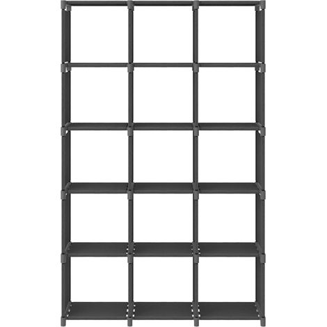 Maison Exclusive - Mobile per 15 Scatole a Cubo Grigio 103x30x107,5 cm in Tessuto