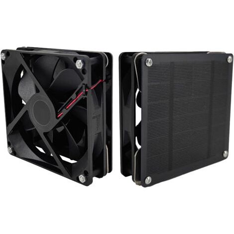 Lot de 2 ventilateurs solaires 3 W pour petits poules, serres, hangars, maisons pour animaux domestiques, échappement de fenêtre