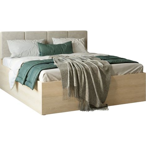 Cama Nolcala 114 , Doble, 180x200, Tapiz, Aglomerado laminado, 185x205x105cm