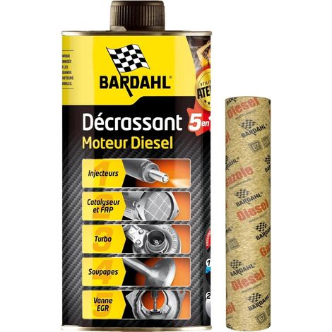 Bardahl – Décrassant moteur diesel 1L – Additif 5 en 1 pour nettoyage injecteurs – Protection contre corrosion – Améliore performances moteur