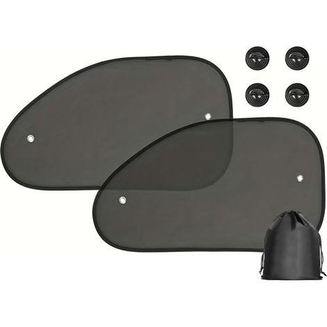 Sonnenschutz für Babyautos mit 99,98 % UV-Schutz, 2-teilig, 65 x 38 cm, Sonnenschutz für Seitenfenster mit Saugnäpfen für Kinder und Haustiere (1/5)