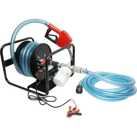 Pompa di trasferimento carburante mobile 12V, portata 40 L/min con tubo flessibile e filtro Breckner Germany (1/5)