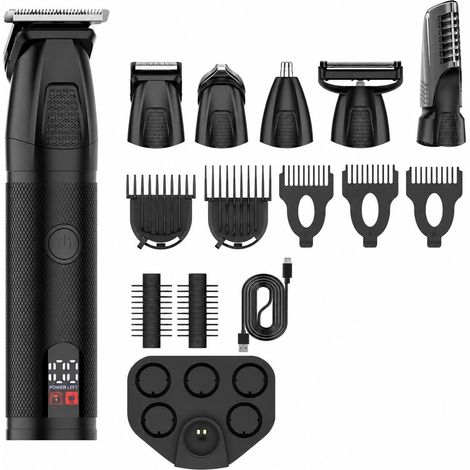 Tondeuse multifonction 6 en 1, étanche IPX6, lames magnétiques détachables, chargement USB-C (1/5)
